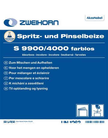 Spritz-und Pinselbeize farblos S 9900/4000 5 ltr - Zweihorn